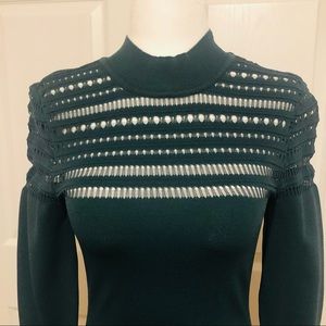 Ali & Jay Long Sleeve Mock Neck Lace Dress